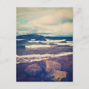 Golven op het superieure meer briefkaart