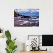 Golven op het superieure meer poster (Thuiskantoor)