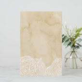 Golven op perkament briefpapier (Staand voorkant)