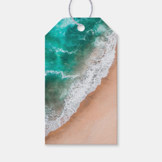 Golven op Sandy Beach Cadeaulabel (Voorkant)