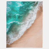 Golven op Sandy Beach Fleece Deken (Voorkant)