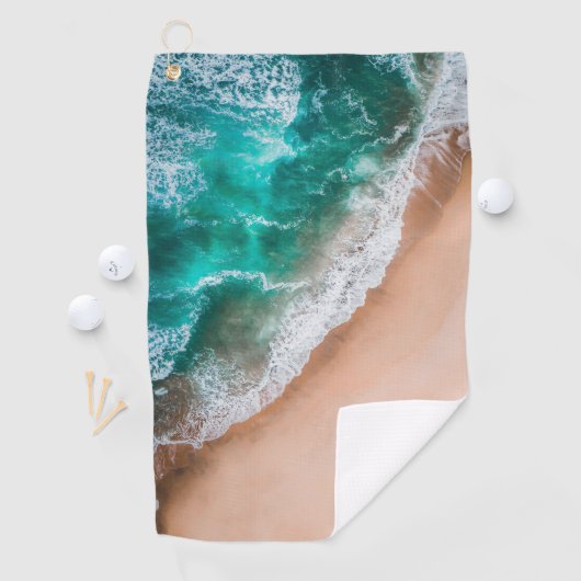 Golven op Sandy Beach Golfhanddoek (Insitu)