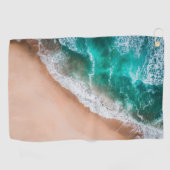 Golven op Sandy Beach Golfhanddoek (Horizontaal)