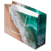 Golven op Sandy Beach Groot Cadeauzakje (Voorkant Gekanteld)