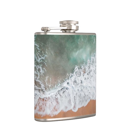 Golven op Sandy Beach Heupfles (Rechts)