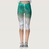 Golven op Sandy Beach Leggings (Voorkant)