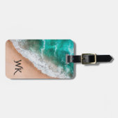 Golven op Sandy Beach Persoonlijk Bagagelabel (Voorkant horizontaal)