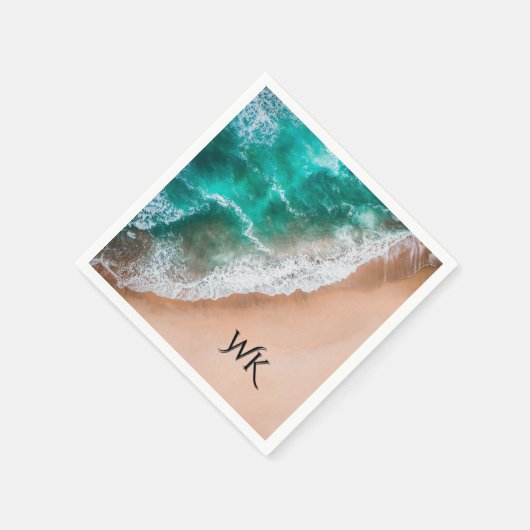 Golven op Sandy Beach Persoonlijk Servet (Hoek)
