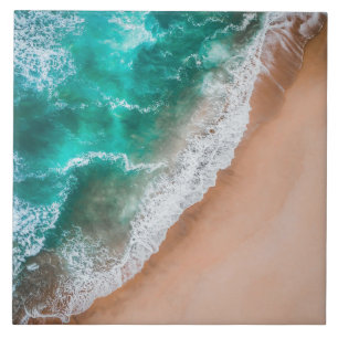 Golven op Sandy Beach Tegeltje