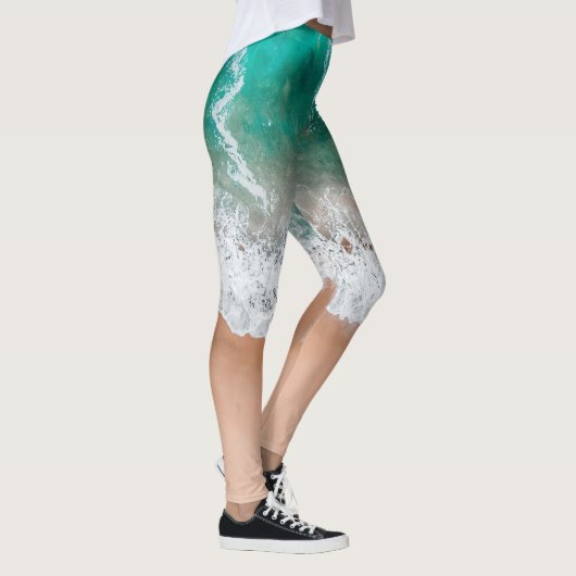 Golven op zandstrand  leggings (Rechts)