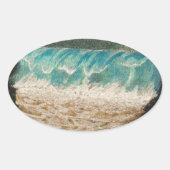 Golven Ovale Sticker (Voorkant)