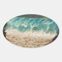 Golven Ovale Sticker