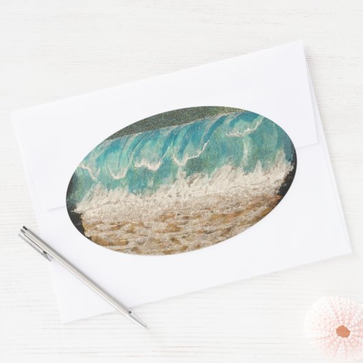 Golven Ovale Sticker (Envelop)