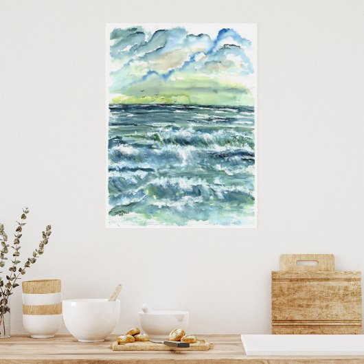 golven poster (Keuken)