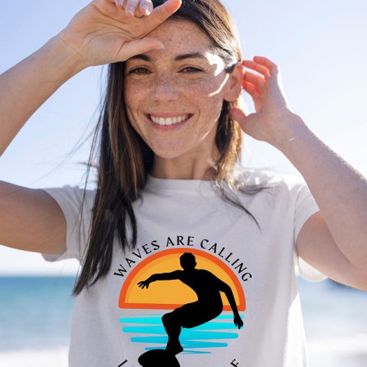 Golven roepen dat ik moet gaan surven  grafisch t-shirt