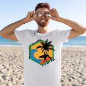 Golven roepen ik moet naar het strand abstract Gra T-shirt