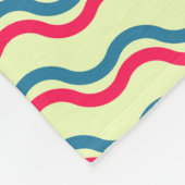 Golven Rood Blauw Minimaal Patroon Fleece Deken (Hoek)