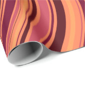 Golven Roze Bruin Minimaal Patroon Cadeaupapier (Rol Hoek)