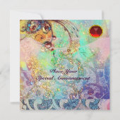 Golven RUBY, helder rood blauw roze goud glinster Kaart (Achterkant)