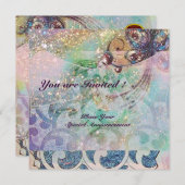 Golven RUBY, helder rood blauw roze goud glinstert Kaart (Voorkant / Achterkant)