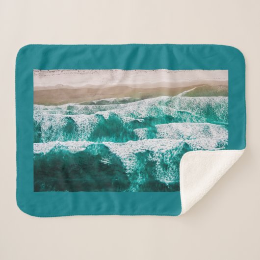 Golven Sherpa Deken (Voorkant (horizontaal))