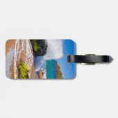 Golven slaan op het strand, Hawaï Bagagelabel (Achterkant horizontaal)