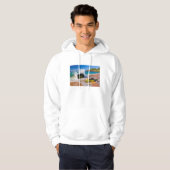 Golven slaan op het strand, Hawaï Hoodie (Voorkant volledig)