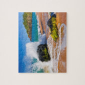 Golven slaan op het strand, Hawaï Legpuzzel (Verticaal)