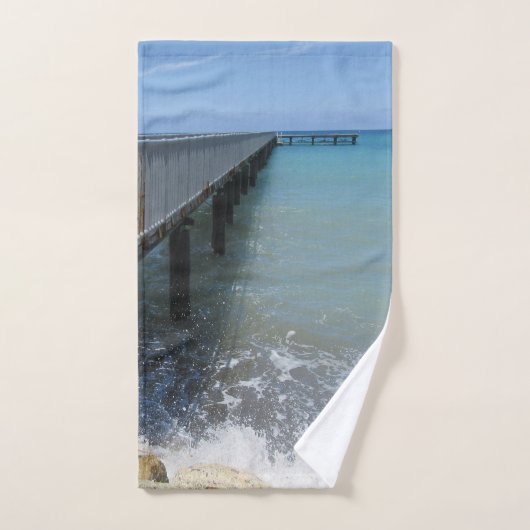 Golven splitsen op het ontwerp van de Wit Bad Handdoek (Handdoek)