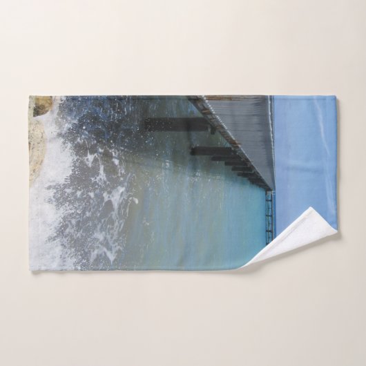 Golven splitsen op het ontwerp van de Wit Bad Handdoek (Handdoek)