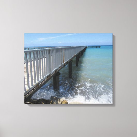 Golven splitsen op het ontwerp van de Wit Canvas Afdruk (Voorkant)