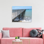 Golven splitsen op het ontwerp van de Wit Canvas Afdruk (Insitu (Woonkamer))