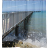 Golven splitsen op het ontwerp van de Wit Douchegordijn (Voorkant)