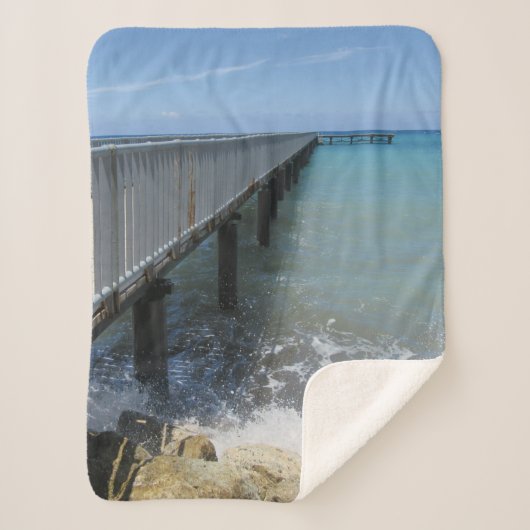 Golven splitsen op het ontwerp van de Wit Sherpa Deken (Voorkant)