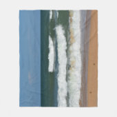 golven storten neer op de kust fleece deken (Voorkant)