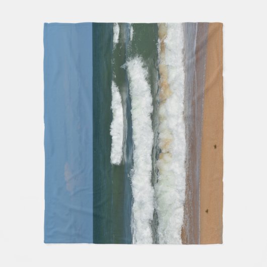 golven storten neer op de kust fleece deken (Voorkant)