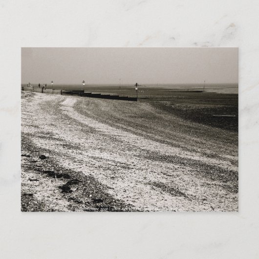 Golven storten neer op de kust, Mersea Island Briefkaart (Voorkant)