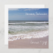 Golven storten zich op het zandige strand kaart (Voorkant / Achterkant)