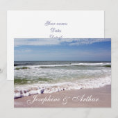 Golven storten zich op het zandige strand kaart (Voorkant / Achterkant)