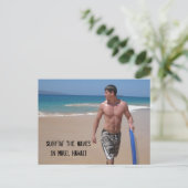 Golven surfen... briefkaart (Staand voorkant)
