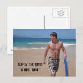 Golven surfen... briefkaart (Voorkant / Achterkant)