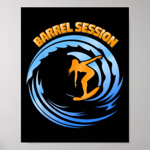 Golven surfen Buisvormige Westkust Socal Norcal S Poster