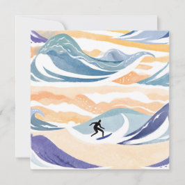 Golven Surfen | Hedendaagse Waterverfkaart