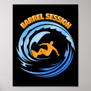 Golven surfen Rrel Buisvormige Westkust Socal Norc Poster