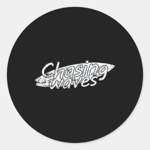 Golven surfen Watersporten volgen Ronde Sticker