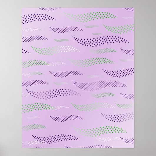 Golven Tijger (gestileerd patroon) 3 Poster (Voorkant)