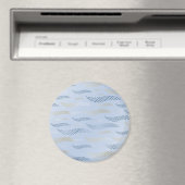 Golven Tijger (gestileerd patroon) 4 Magneet (Insitu (Vaatwasser))
