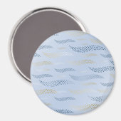 Golven Tijger (gestileerd patroon) 4 Magneet (Voorkant / Achterkant)