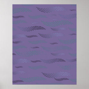 Golven Tijger (gestileerd patroon) 9 Poster
