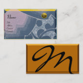 GOLVEN TOPAZ MONOGRAM, blauw zwart geel Visitekaartje (Voorkant / Achterkant)